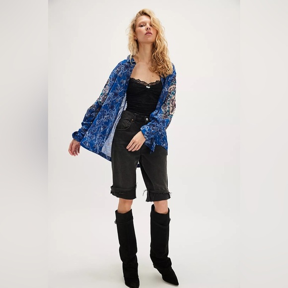 Free People Rose Bud Blouse Size Large NWT - Picture 5 of 10